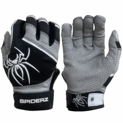 2022 Spiderz PRO Model Batting Gloves: Black/Grey
