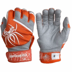 2022 Spiderz PRO Model Batting Gloves: Orange/White