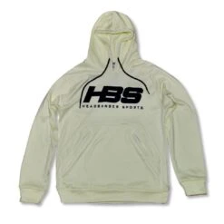Headbanger Sports Performance Fleece Line Hoodie W/ Kangaroo Pocket: Cream