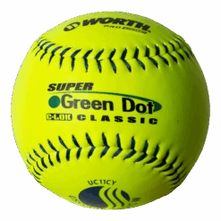 Worth 11" USSSA Super Green Dot Classic W Composite Softballs (Dozen): UC11CY